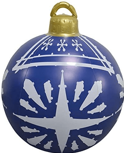Christmas Ornament Ball Outdoor Pvc 60CM Inflatable Decorated Ball PVC Giant Big Large Balls Xmas Tree Decorations Toy Ball Gifts prettychix Blue 1PC 60cm