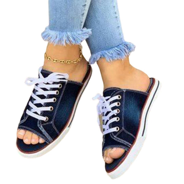Comfy Sneaker Sandals Pretty Chix DarkBlue 6.5 