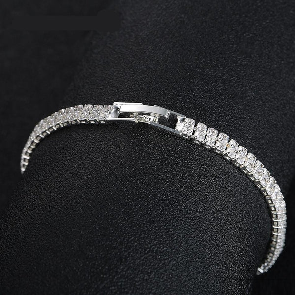 Double Strand Zircon Bracelet Jewelry Pretty Chix 