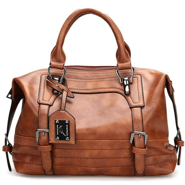 Front Buckle Casual Handbag For Women prettychix Brown 