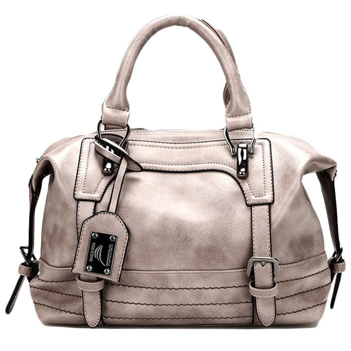 Front Buckle Casual Handbag For Women prettychix Gray 