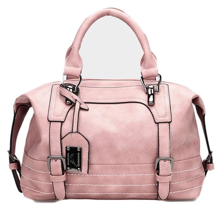 Front Buckle Casual Handbag For Women prettychix Pink 