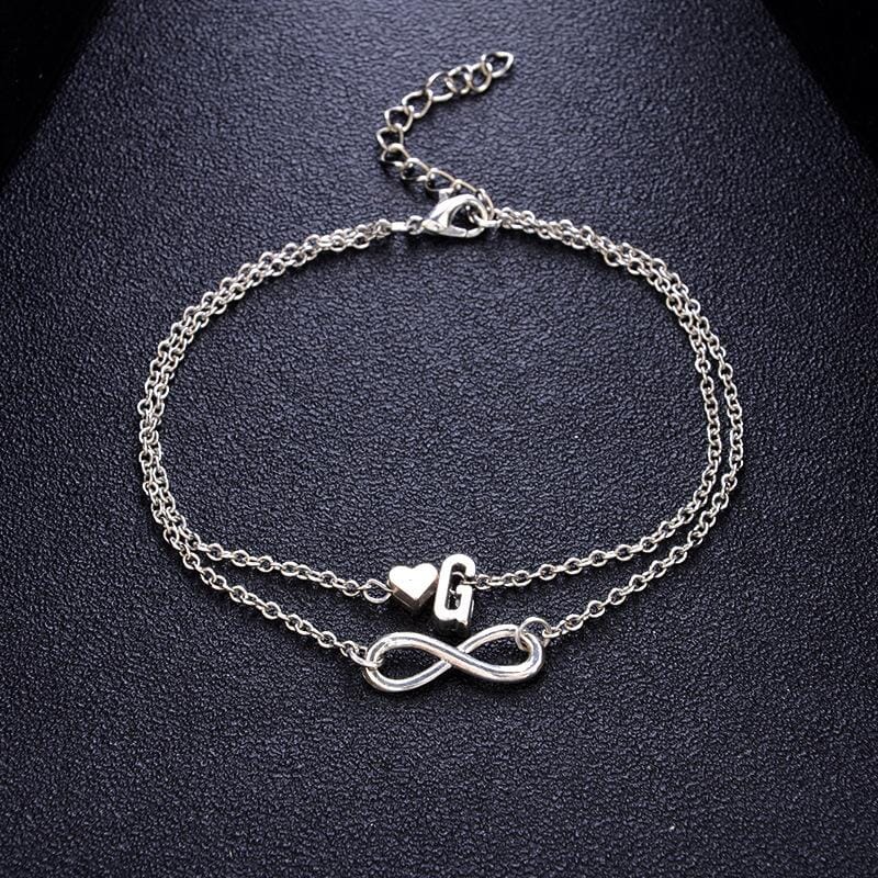 Infinity Alphabet Love Anklet Jewelry Pretty Chix G 