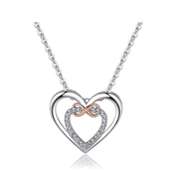 Infinity Heart Necklace Jewelry Pretty Chix Alloy Material 