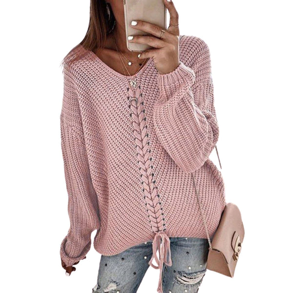 Loose Fit Knit Sweater Apparel Pretty Chix Pink XXL 