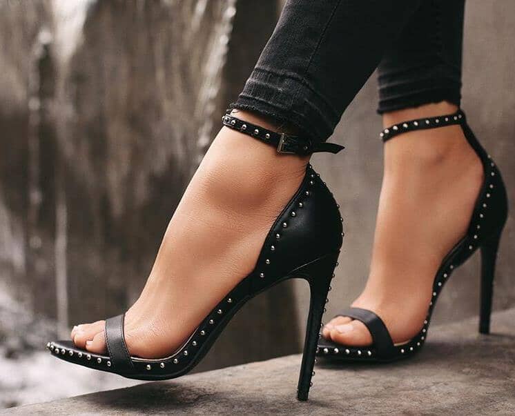 Sandal Toe Stilettos prettychix Black 4 