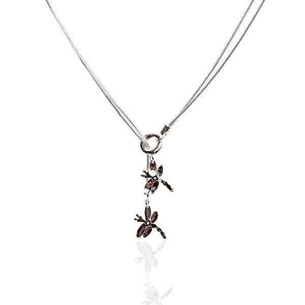 Silver Plated Dragonfly Necklace Jewelry Pretty Chix 