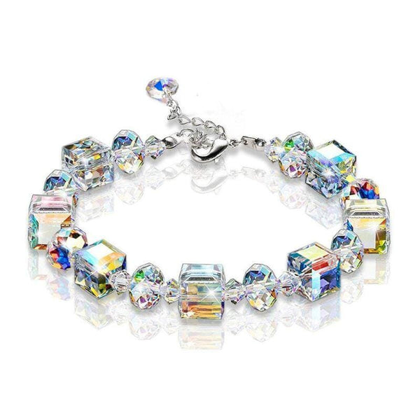 Sparkling Aurora Crystals Stretch Bracelet prettychix 