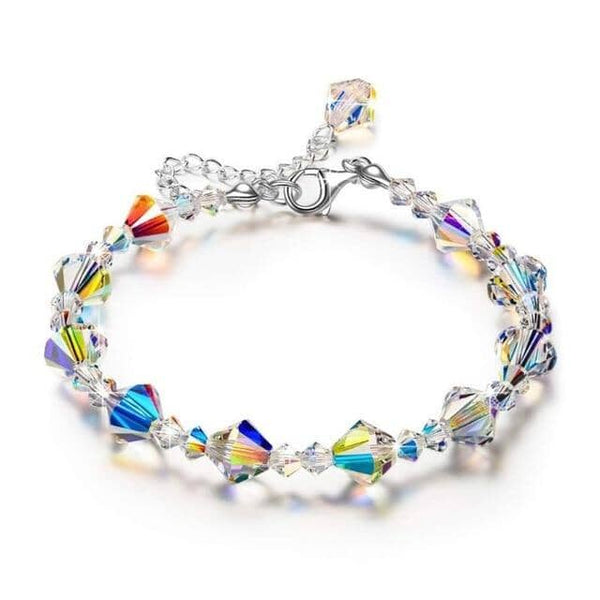 Sparkling Aurora Crystals Stretch Bracelet prettychix 