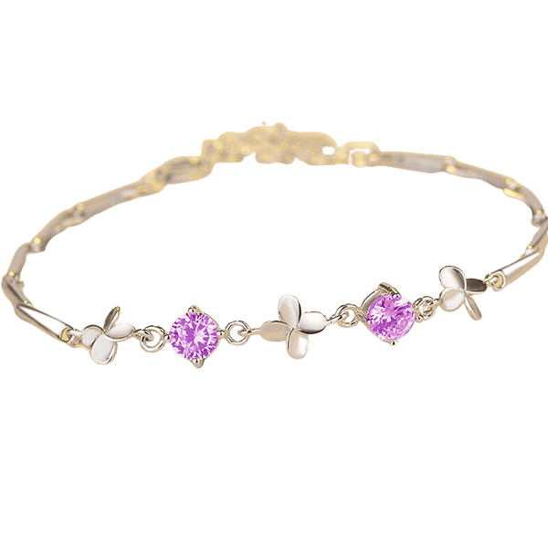 Sterling Silver Clover Bracelet Jewelry prettychix 