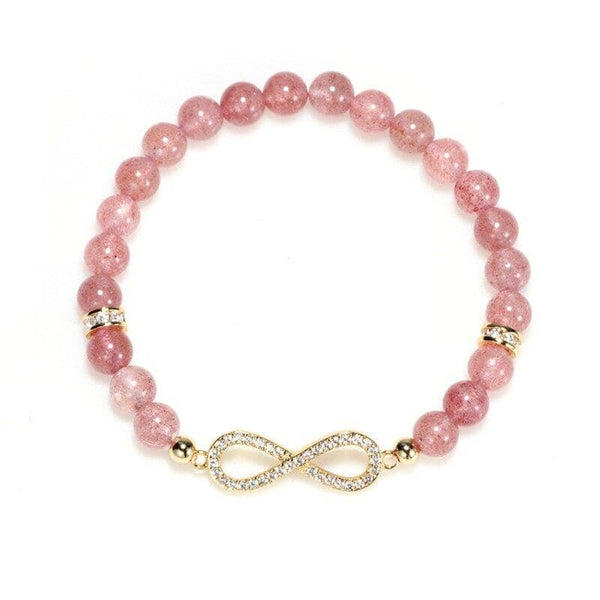 Strawberry Gemstone Infinity Bracelet Jewelry Pretty Chix 