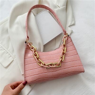 Trendy Baguette Fashion Bag prettychix Pink 