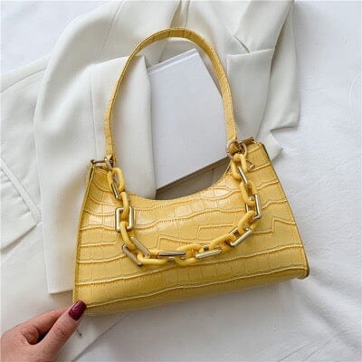 Trendy Baguette Fashion Bag prettychix Yellow 