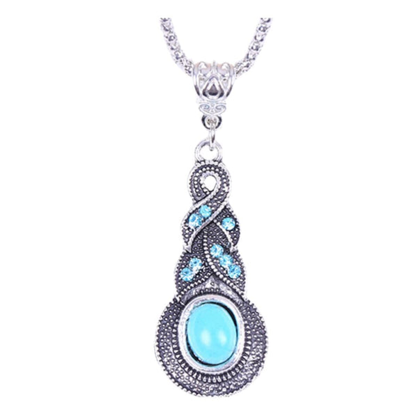 Turquoise Gemstone Pendant Necklace Jewelry Pretty Chix 