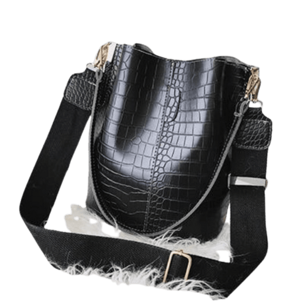 Vintage Leather Stone Pattern Crossbody Handbag prettychix 