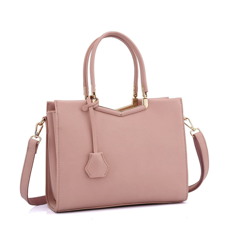 Women's Casual Satchel Handbag Purse prettychix Pink 