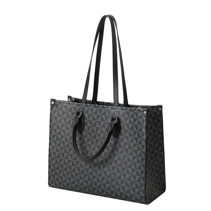 Women's Large Capacity Patterned Tote Bag Purse prettychix Black 