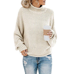 Women's Turtleneck Sweater Pullover Apparel prettychix SeaShell 2XL 