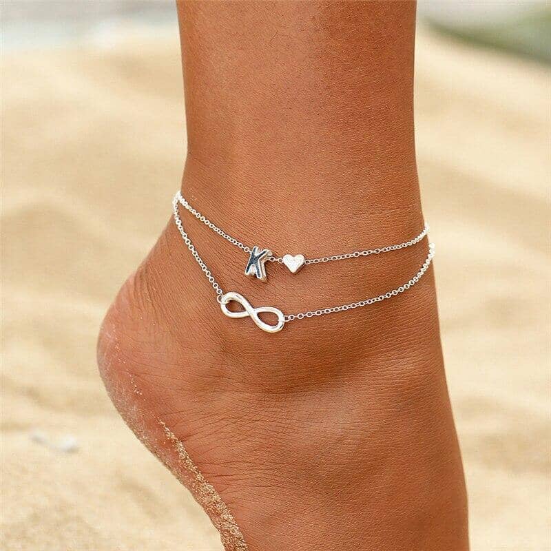 Infinity Alphabet Love Anklet Jewelry Pretty Chix 