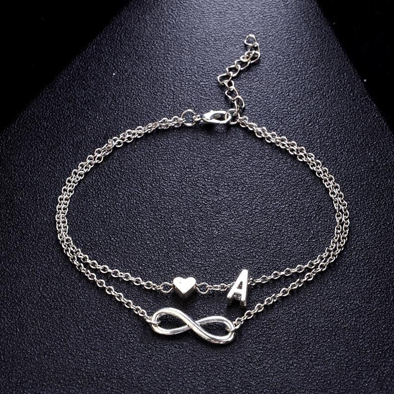 Infinity Alphabet Love Anklet Jewelry Pretty Chix A 