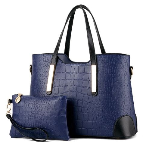 Matching Shoulder And Clutch Handbag prettychix DarkBlue 