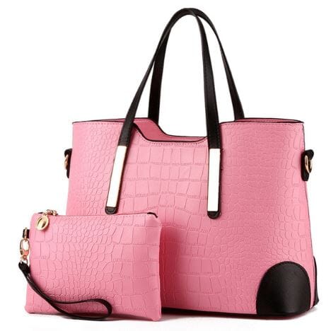 Matching Shoulder And Clutch Handbag prettychix Pink 