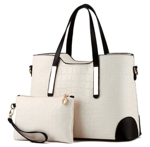 Matching Shoulder And Clutch Handbag prettychix White 