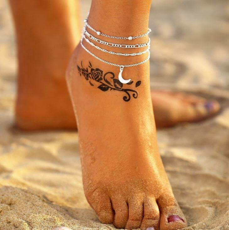 Multi-Layer Moon Anklet Jewelry Pretty Chix 