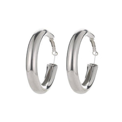 Thick Hoop Earrings Jewelry Pretty Chix Silver 