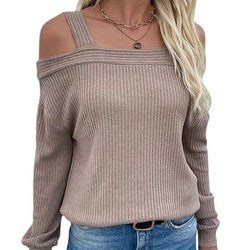 Women's Tank Top Knitted Sweater Apparel prettychix Tan L 